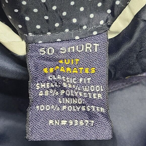 Stafford Blazer Mens 50 Short Classic Fit Wool Blend Travel Suit Jacket - Picture 7 of 10